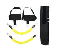 Ysyqkn 1 Ensemble Résistance Élastique Boxe Bande Entraînement Jambes Système Puissance Athlétisme Sangles Réglables TPE Confortable Adapté Sport Collectif E, Jaune 30 Livres