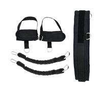 Ysyqkn 1 Ensemble Résistance Élastique Boxe Bande Entraînement Jambes Système Puissance Athlétisme Sangles Réglables TPE Confortable Adapté Sport Collectif E, Noir 70 Livres