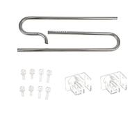 Ysyqkn 1 Pièce Aquarium Pipe en Acier Inoxydable avec Support Acrylique Tuyau D'Entrée et Sortie d'eau Adaptée à La Décoration de L'Aquarium Élevage de Poiss, 16 mm