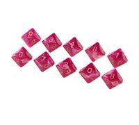Ysyqkn 10 Pièces Dés à 10 Faces Ensembles de Dés Classiques 16mm Dés de Jeux Éducatifs Matériel En Plastique Adaptés pour Leçons Mathématiques Familles,