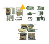 Ysyqkn 10 Pièces Maquette de Char Puzzle Véhicule Blindé Jeu de Construction à Monter Miniature de Collection 1/144 pour Amateurs de Bricolage et Décoration, CN et ALLEMAND