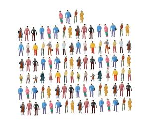 Ysyqkn 100 Pièces Figurines Miniatures Personnes Sculptures pour Maquette Architecturale Mini Modèles Réalistes En PP Convient à Bureau Éducation Activité Fa, Style B
