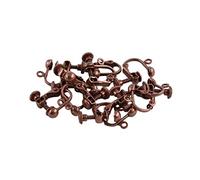 Ysyqkn 12 Billes à Clip pour La Fabrication de Bijoux DIY à Partir D'ébauches de Boucles d'oreilles à Vis, Cuivre Antique