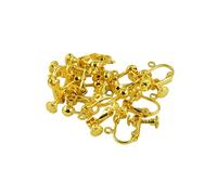 Ysyqkn 12 Billes à Clip pour La Fabrication de Bijoux DIY à Partir D'ébauches de Boucles d'oreilles à Vis, Or