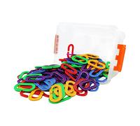 Ysyqkn 150 Pièces C Links Jouet Crochets Anneaux Chaîne Interchangeables pour Activités Mathématiques et Motricité Adapté Enfant Décoration Fenêtre Oiseau