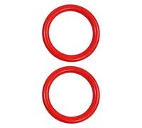 Ysyqkn 2 Pièces Anneaux de Gymnastique Anneaux de Facile Antidérapants Matière Robuste pour Exercices Adaptés Adultes Enfants Salle de Sport Ma, Rouge