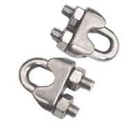 Ysyqkn 2 Pièces Serre-câbles En Acier Inoxydable pour Attacher Câble Rigide Accessoire Pratique Facile à Installer Adapté Au Port Garage Sport Collectif Clôt, Clips pour 5 Mm