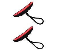 Ysyqkn 2 Poignées de Kayak avec Cordon, Poignées de Rechange Fines et Robustes, Poignées Portables, Poignées de Transport pour Canoë pour La Plage, Le Canoë-, Noir Rouge
