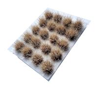 Ysyqkn 20 Pièces Touffes D'Herbe Miniature Artificielle pour Modèle Arbuste Basse Terre Diorama Fait Main Adapté à Décor Table Chemin de Fer Jardin S, Brun Foncé