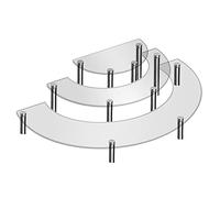 Ysyqkn 3 Pièces Présentoir Cupcake Acrylique Stand Desserts Étagère Riser Plateau Assemblage Pratique Fonction Polyvalente Adapté Magasin, Clair
