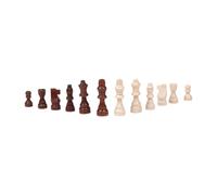 Ysyqkn 32 Pièces Échecs En Bois Figurines Roi Pièces Standard Tournoi Accessoires Puzzles Jouet Cerveau Convient pour École Professi, L