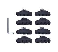 Ysyqkn 4 Pièces Plaquettes de Frein Vélo Bloc V Type Accessoires Vélo Remplacement Patins en Caoutchouc Antichoc Adapté pour Vélos de Route Utilisation Monta, 4 Paires
