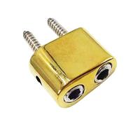 Ysyqkn 4 Pièces Pont de Guitare Sans Tête Chevalet Serrure Cordes Ensemble Cordier Pièces Professionnelles Alliage de Zinc Installation Rapide Convient Studi, Serrure à Enroulement Dorée