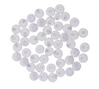 Ysyqkn 50 Pièces Boules de Piercing Bijoux de Corps Boules de Remplacement Acrylique Transparent Bagues Piercing Accessoires Adaptées pour Femmes Hommes sur, 1,2 x 4mm