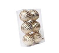 Ysyqkn 6 Pièces Boule de Noël Suspension Ornement Décoration Sapin Légèreté Élégance Finition Mains Convient Décoration Intérieure Réception Jardin Boutique, or