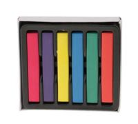 Ysyqkn 6 Pièces Craie Pastel Cheveux Couleur Temporaire Teinture Long Cheveux Combinable Sans Engagement Pigment Sécurité Convient pour Fête Déguisement, 6 Couleur, 9,8 x 8,8 cm