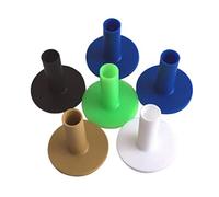 Ysyqkn 6 Pièces Support Golf Caoutchouc Tapis Tee Entraînement Absorption Chocs Base Large Convient à l'exercice Joueur Débutant Professionnel Terrain Golf, 54mm