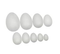 Ysyqkn 9 œufs de Pâques En Mousse, Décorations Artisanales, œufs En Polystyrène Non Peints, Lisses et Légers pour Projets Artistiques, Style A