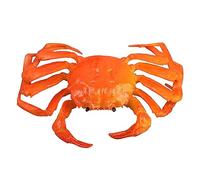 Ysyqkn Animal Modèle Figurines Crabe Réaliste Jouet Simulation Décoration Collection Éducation Longévité Adapté pour Apprentissage Décoration Étagère Cadeaux, orange