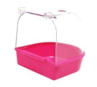Ysyqkn Bain d'oiseaux pour Perroquets, Baignoire Suspendue pour Perroquets, Maison de Bain pour Perruches Ondulées, Rose