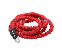 Ysyqkn Bande de Résistance Entraînement Physique Élastique pour Renforcement Musculaire Bande D'Entraînement à L'Agilité Tube Latex avec Revêtement en Nylon, Rouge 80lb