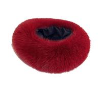 Ysyqkn Bandeau Chauffant Bandeau Synthétique Oreillette Élastique Hiver pour Femme Matière Chaude et Résistante Convient Au Camping Sport Extérieur, Rouge