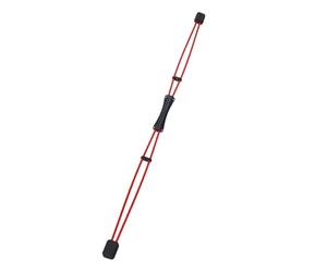Ysyqkn Barre de Fitness Vibration Barre Entraînement Corps Mobilité Poignée Centrale Caoutchouc Fibre de Verre Souple Adaptée à La Musculation Exercices à Do, Rouge