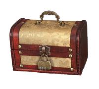 Ysyqkn Boîte à Bijoux Étui Rangement Écrin Parure Support Cosmétique Plateau Bois Poignée Résine Utilisation Polyvalente Convient pour Chambre à Coucher Comm, D