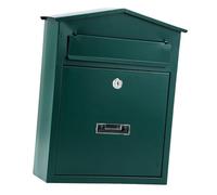 Ysyqkn Boîte Aux Lettres Murale Verrouillable En Fer Résistant Installation Facile Grande Capacité et Moderne Élégant Adaptée Au Rangement Du Courrier, Vert Foncé