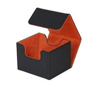 Ysyqkn Boîte de Carte Deck Organisateur Rangement Séparateur Coffret Matériau PU Compacte pour Collection Cartes Enfants Loisirs Jouet, Orange