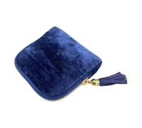 Ysyqkn Boîte de Rangement Bijoux Organiseur Coffret Pochette avec Compartiments pour Bagues Colliers Boucles d'oreilles Tissu Velours Chenille Fermeture Prat, Sapphire Bleu