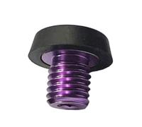 Ysyqkn Bouchon de Queue de Billard Accessoire Embout Caoutchouc Protège Queue Aluminium Alliage Vis Pratique Anti pour Amateurs Professionnels Club Évé, Violet Noir