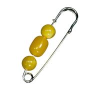 Ysyqkn Broche Épingle Femme Bijou Perle Raffinée Sécurisée en Alliage Idéale Accessoirisation Manteau Foulard Gilet Col Adaptée Mariage Soirée Cadeau Sortie, Jaune