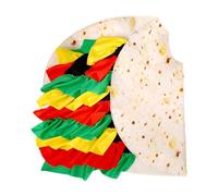 Ysyqkn Burritos Costume Déguisement Original pour Adulte Aliment Drôle Tenue Carnaval Polyester Confortable Adapté à L'Événement Festif Représentation Décora, S to M