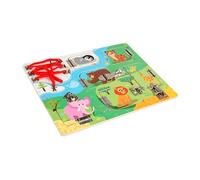 Ysyqkn Busy Board Jouet d'Activités Plateau Sensoriel Loquets Serrures Motricité Fine Bois Métal Adapté Enfants Maternelle Apprentissage Vie, Animal