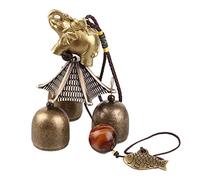 Ysyqkn Carillon Porte- à Trois Cloches avec Pendentif En Résine et Métal, Décoratif Selon Les Principes Du Feng Shui pour Le Salon, Le Jardin, Etc, Bouddha