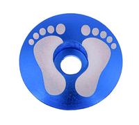 Ysyqkn Casque Capuchon Potence Fileté Aluminium Alliage Robuste Décoratif Remplacement Pratique Convient Aux Passionnés de Vélo VTT Route Urbain, Pied Bleu, comme Décrit