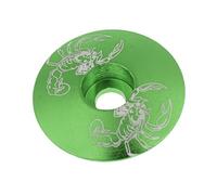 Ysyqkn Casque Capuchon Potence Fileté Aluminium Alliage Robuste Décoratif Remplacement Pratique Convient Aux Passionnés de Vélo VTT Route Urbain, Scorpion Vert, comme Décrit