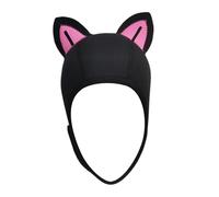 Ysyqkn Casque de Plongée Capuche de Plongée Étanche en Néoprène Maillot de Bain avec Sangle Menton Oreilles de Chat Convient Aux Adultes en Hiver pour Voile, Noir Rose