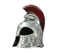 Ysyqkn Casque de Samouraï Sculpture Ornement Modèle d'Inspiration Médiévale et Spartiate Adapté pour Une Touche Historique dans Un Bureau, Gris Argent