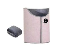 Ysyqkn Chauffe-pieds électrique Pliable avec Couverture Compacte, Coussin Chauffant pour Jambes et Genoux, Contrôle de La Température et Minuterie, Rose