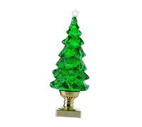 Ysyqkn Christmas Arbre Globe Lumineux Décoration Figurine Centre Table Sculpture Effet Neige Musique Fonction Automatique Adapté pour Ambiance Chaleureuse Ma, Vert