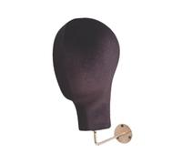 Ysyqkn Cintre En Velours pour Têtes de Mannequins Féminins, Fixation Murale, Gain de Place, Polyvalent, Facile à Installer, Idéal pour Les Centres Commerciau, Noir