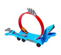 Ysyqkn Circuit de Course avec Rampe, Polyvalent et Léger, Ensemble de Voiture Transformable, Jouet pour Enfants, Requins
