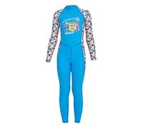 Ysyqkn Combinaison Enfant Une Pièce Wetsuit Maillot de Bain Protection Matériau Extensible Manches Longues Fermeture Pratique Convient pour Surf Plongée S, Bleu S