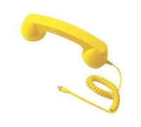 Ysyqkn Combiné Téléphonique Rétro Combiné Filaire Téléphone Bouton Pratique Support Main Type C Matériau Pp Adapté Aux Réunions Virtuelles, Jaune