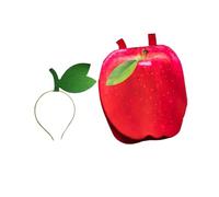 Ysyqkn Costume Confectionné à Partir de Fruits Coupés - Déguisement Créatif à Base de Nourriture pour Halloween et Spectacles de Carnaval, Pomme Adulte