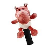 Ysyqkn Couvre-tête de club de golf, dessin animé, manchon mignon, couvre-tête de conducteur en bois, remplacement, animal, hippopotame rouge
