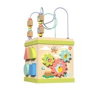 Ysyqkn Cube D'activités Compact en Bois pour Apprendre à Trier et à Empiler. Jeu D'adresse en Bois.