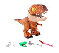 Ysyqkn Dinosaure Jouet Éducatif à Assembler Stationnaire Dinosaure Démontable Ensemble de Construction Modèle Dinosaure à Démonter Agrafeuse Crayon Taille, brun